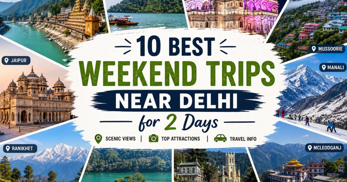 Top Weekend Trips Near Delhi You Can Visit in 2 Days